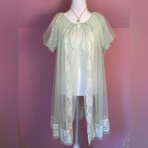 vintage mint green night gown